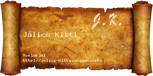 Jálics Kitti névjegykártya